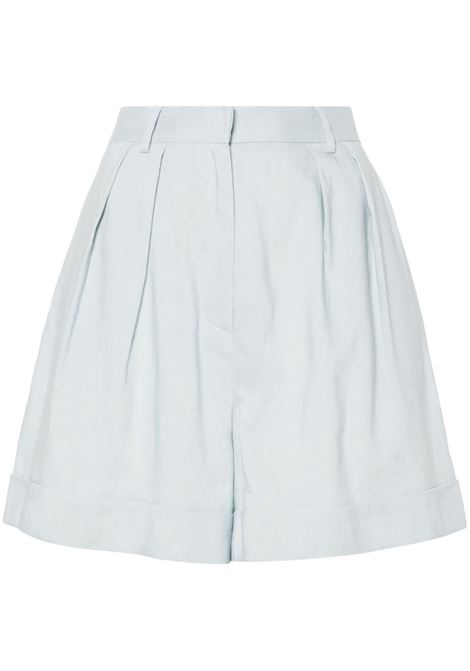 Light blue rina high-waisted shorts - women THE ANDAMANE | TM150435ATNL009LGHTDNM